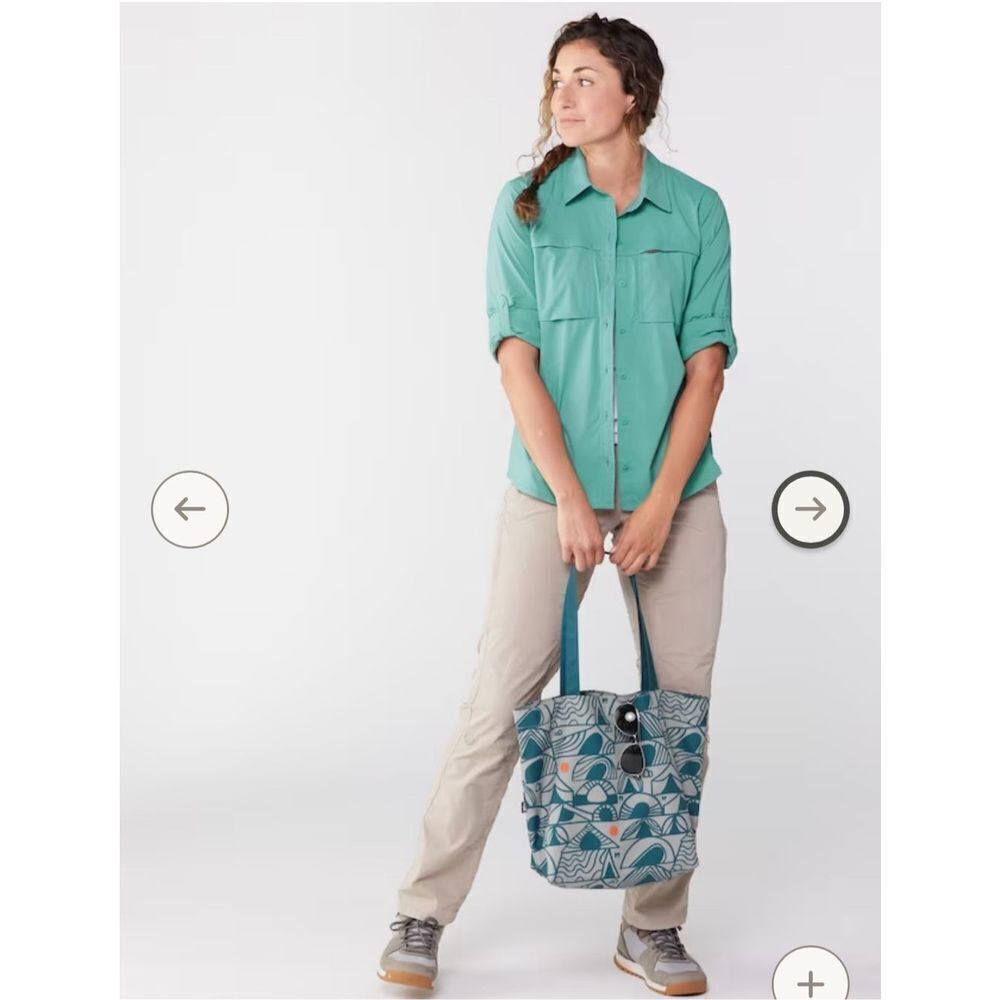REI SAGE Blue Hiking Shirt Large